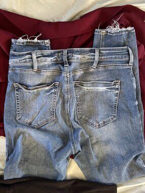 silver jeans size 34 x 31 womens blue jeans denim pants stretch avery skinny